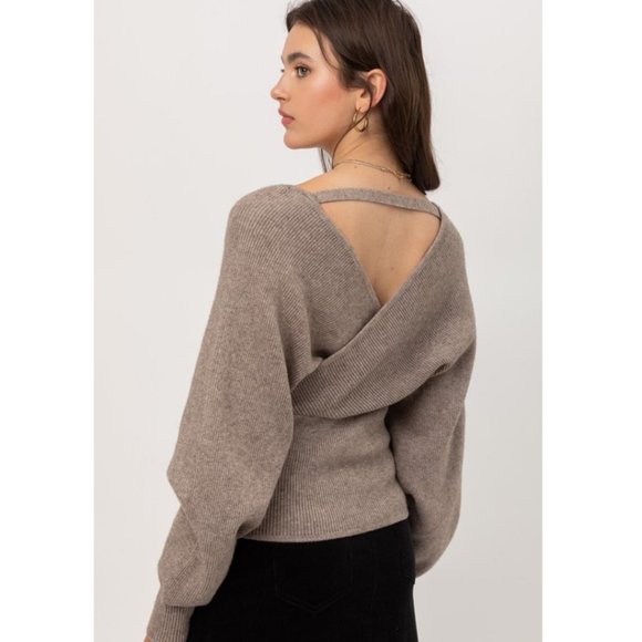 Love Tree Sweaters - Wrap style v-neck Sweater NEW